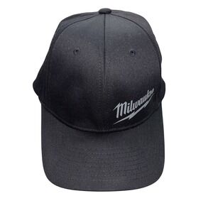 Milwaukee Tool Flexfit Fitted Hat Black Sm/Med‎ Stretch Fit Logo Cap
